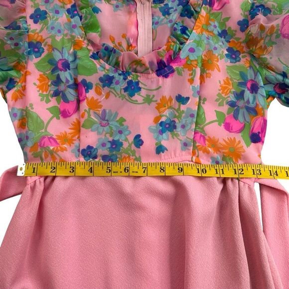 NWT Vintage Formal Maxi Dress Floral 60’s 70’s Size 7 - Picture 9 of 15